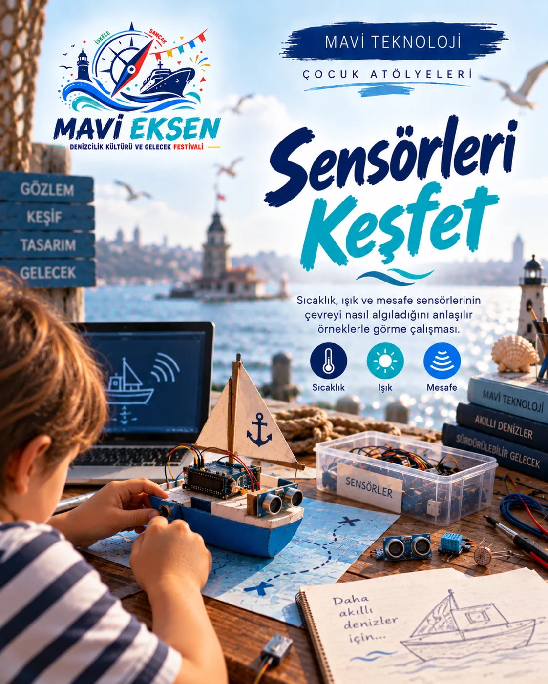 Yeni nesil gemi ve sualtı teknolojilerini anlatan temsilî Mavi Teknoloji görseli